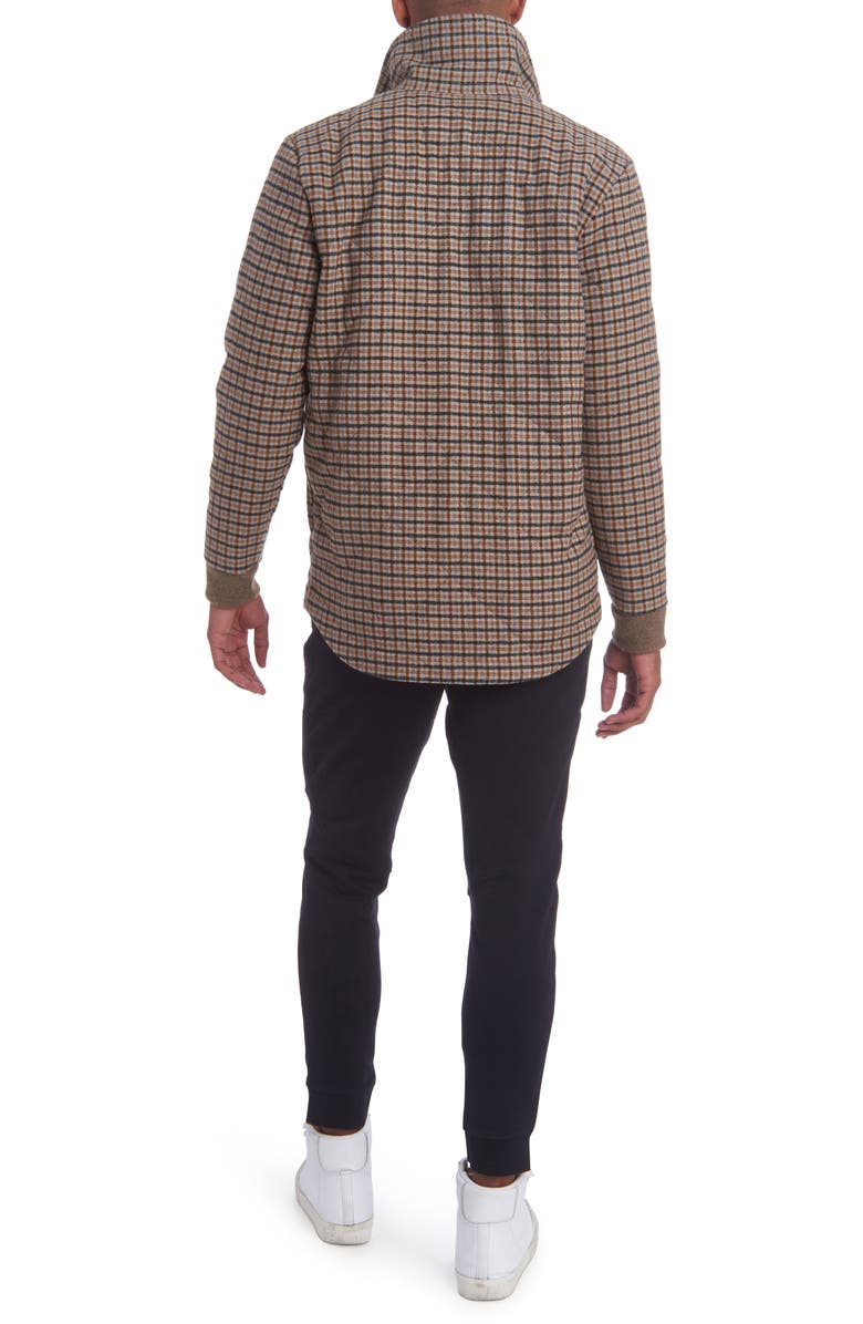 PINO BY PINOPORTE Quilted Wool Blend Overshirt, Alternate, color, Tan