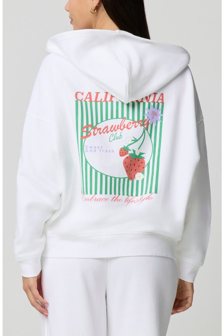 Cozy Crush Forever Embroidered Oversize Graphic Zip Hoodie, Alternate, color, STRAWBERY STRIPE