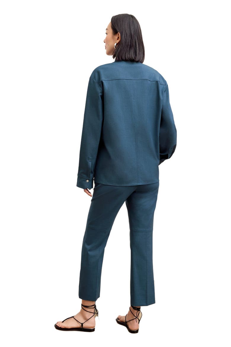 Russell Button Down - Washable Wool Twill, Alternate, color, Bluebell
