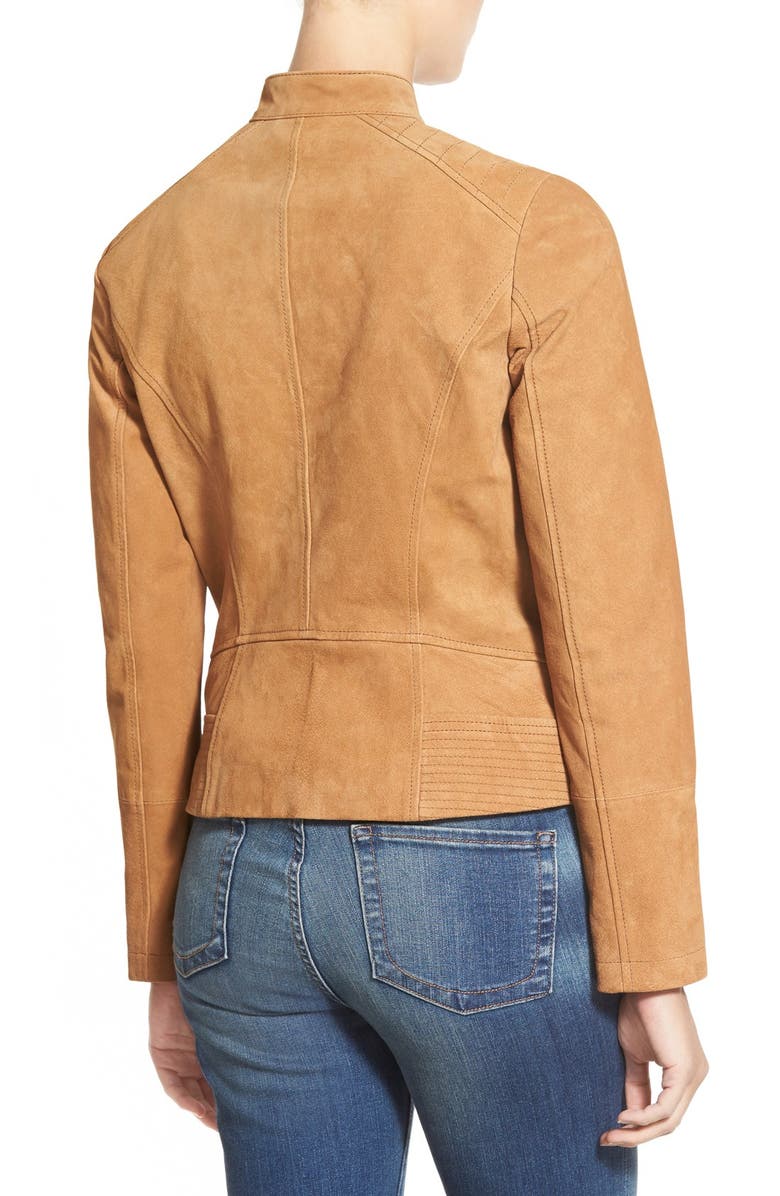 Bernardo Zip Front Suede Jacket, Alternate, color,