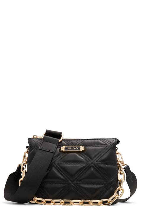 Rhilikinn Quilted Faux Leather Crossbody Bag