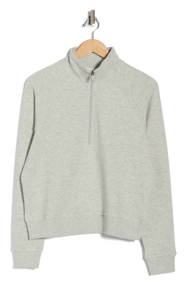 Horizontal Quilted Textured Pullover, Alternate, color, HEATHER LIGHT GREY