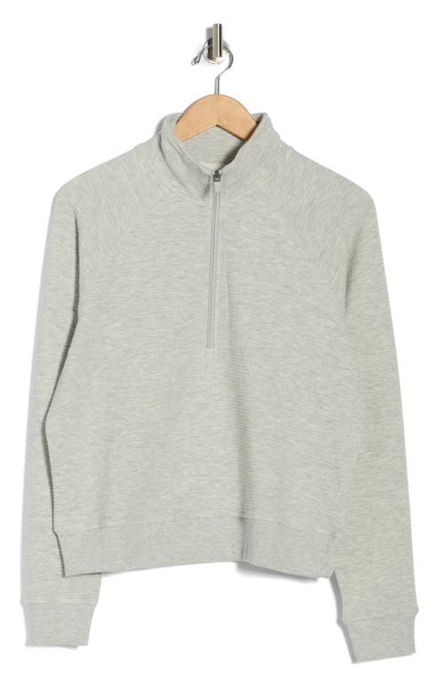 90 Degree By Reflex Horizontal Quilted Textured Pullover In Gray