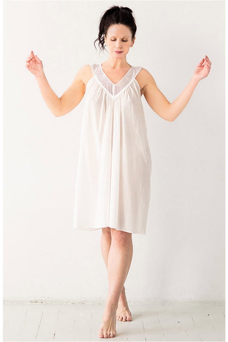 Greek Royalty Nightgown, Alternate, color, Soft White