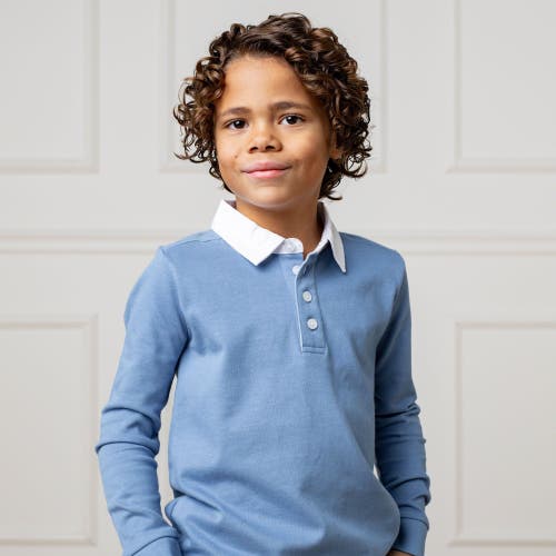 HOPE & HENRY HOPE & HENRY BOYS' ORGANIC RUGBY SHIRT, KIDS