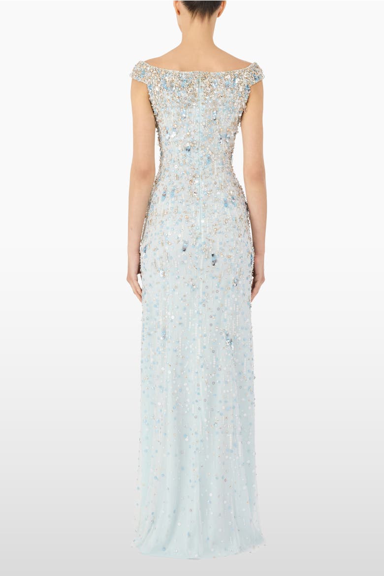 Jessie Beaded Dress, Alternate, color, Alice Blue