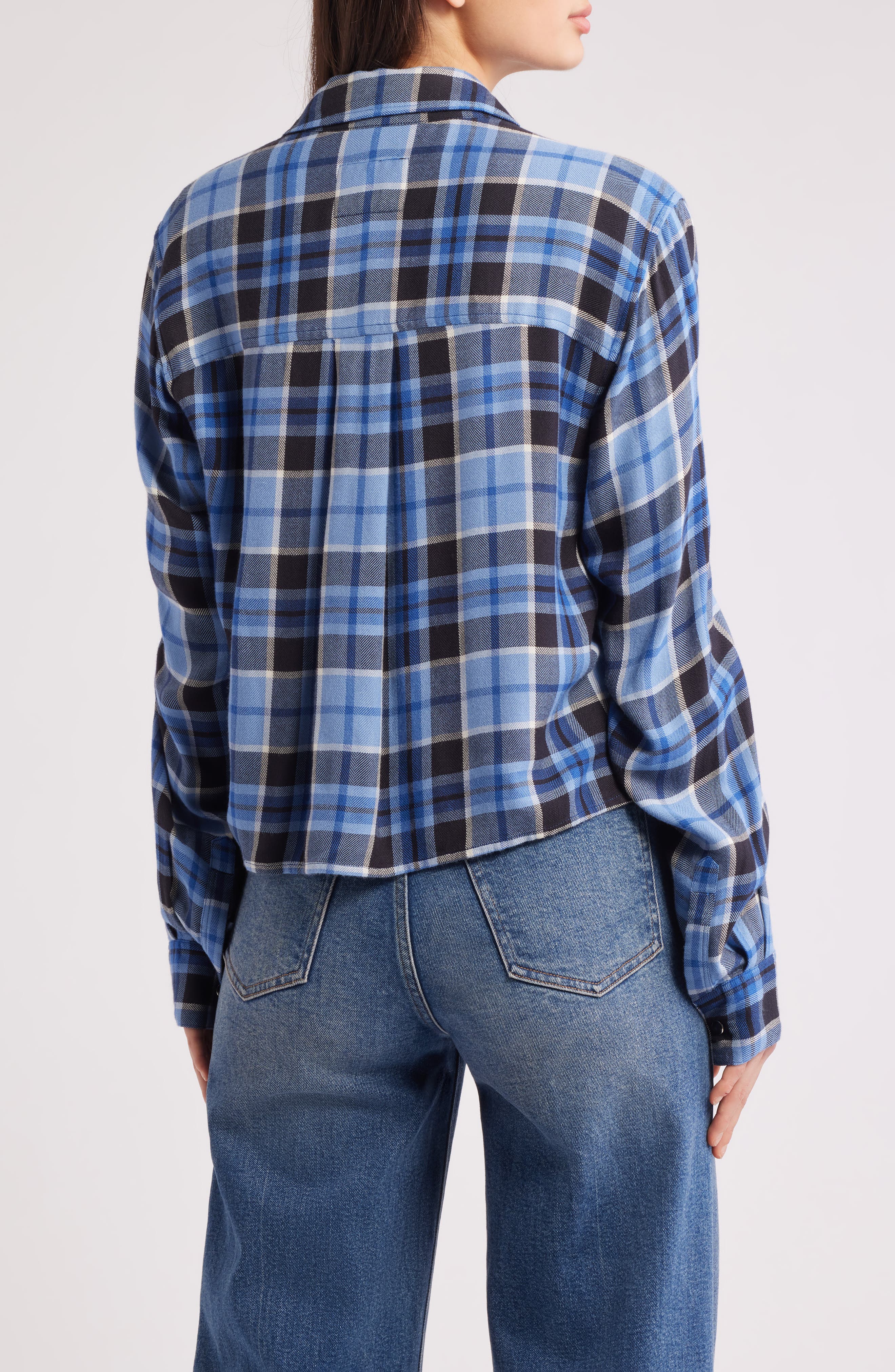Malin Windowpane Plaid Snap-Up Shirt - image 4