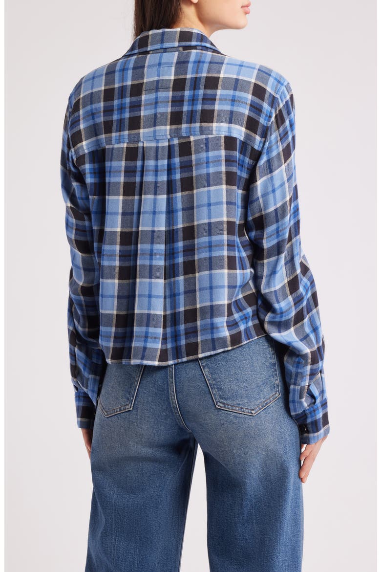 Malin Windowpane Plaid Snap-Up Shirt, Alternate, color, MIDNIGHT BLUE WHITE