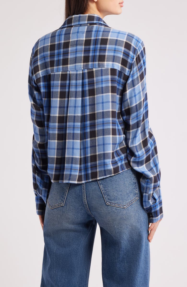 Rails Malin Windowpane Plaid Snap-Up Shirt, Alternate, color, Midnight Blue White