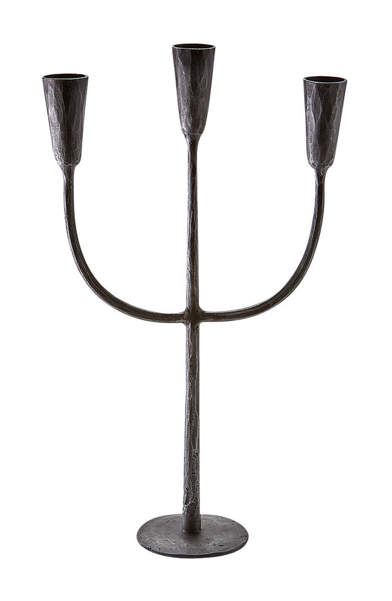 tag Cody Black Metal Trident Taper Candlestick Holder Set, Alternate, color, Black