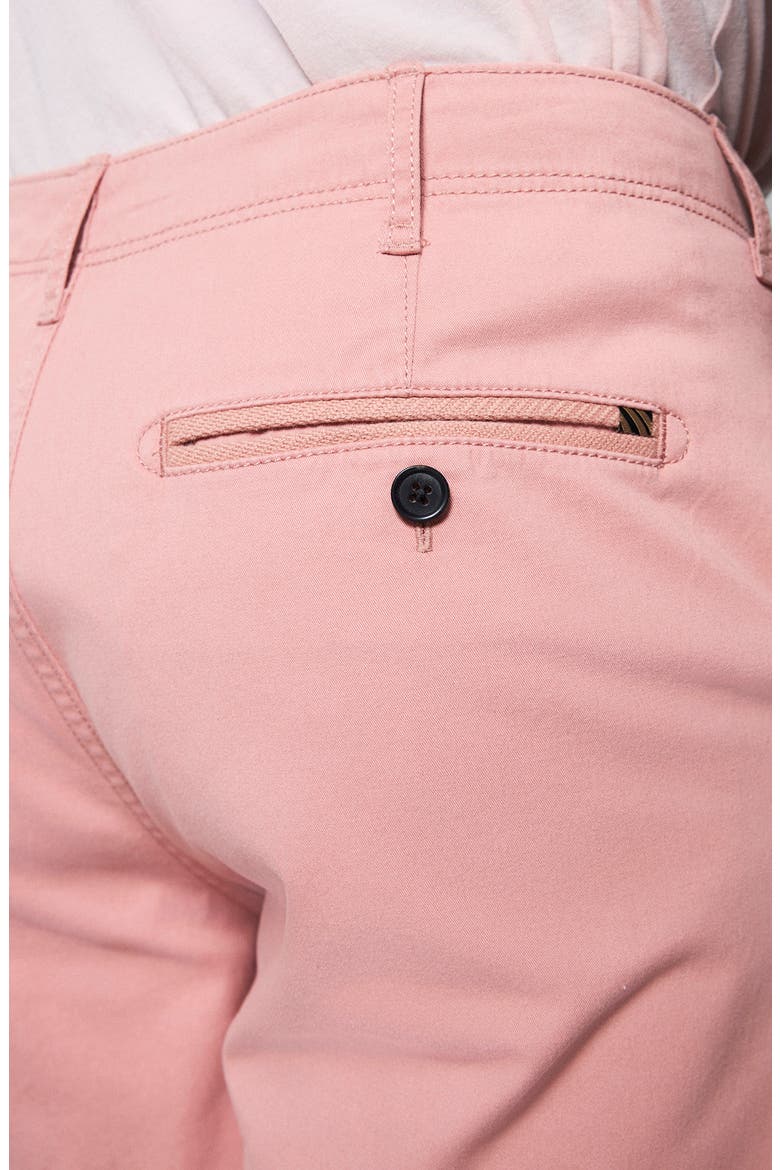Stretch Cotton Chino Shorts, Alternate, color, SALMON