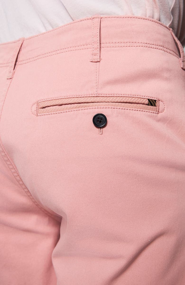 Billy Reid Stretch Cotton Chino Shorts, Alternate, color, Salmon