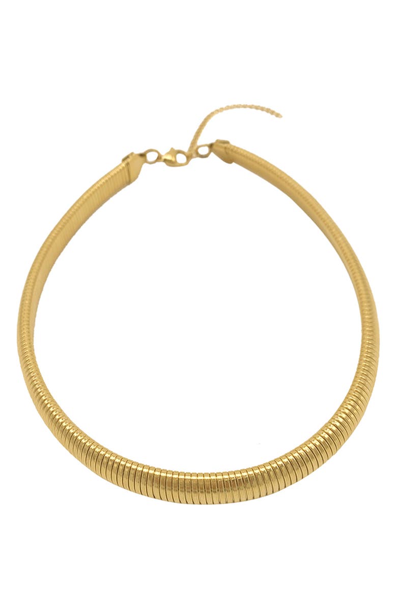 Adornia 14K Yellow Gold Plated Brass Omega Chain, Main, color,
