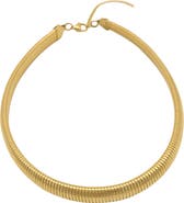 Adornia 14K Yellow Gold Plated Brass Omega Chain