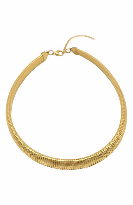 Adornia 14K Yellow Gold Plated Brass Omega Chain