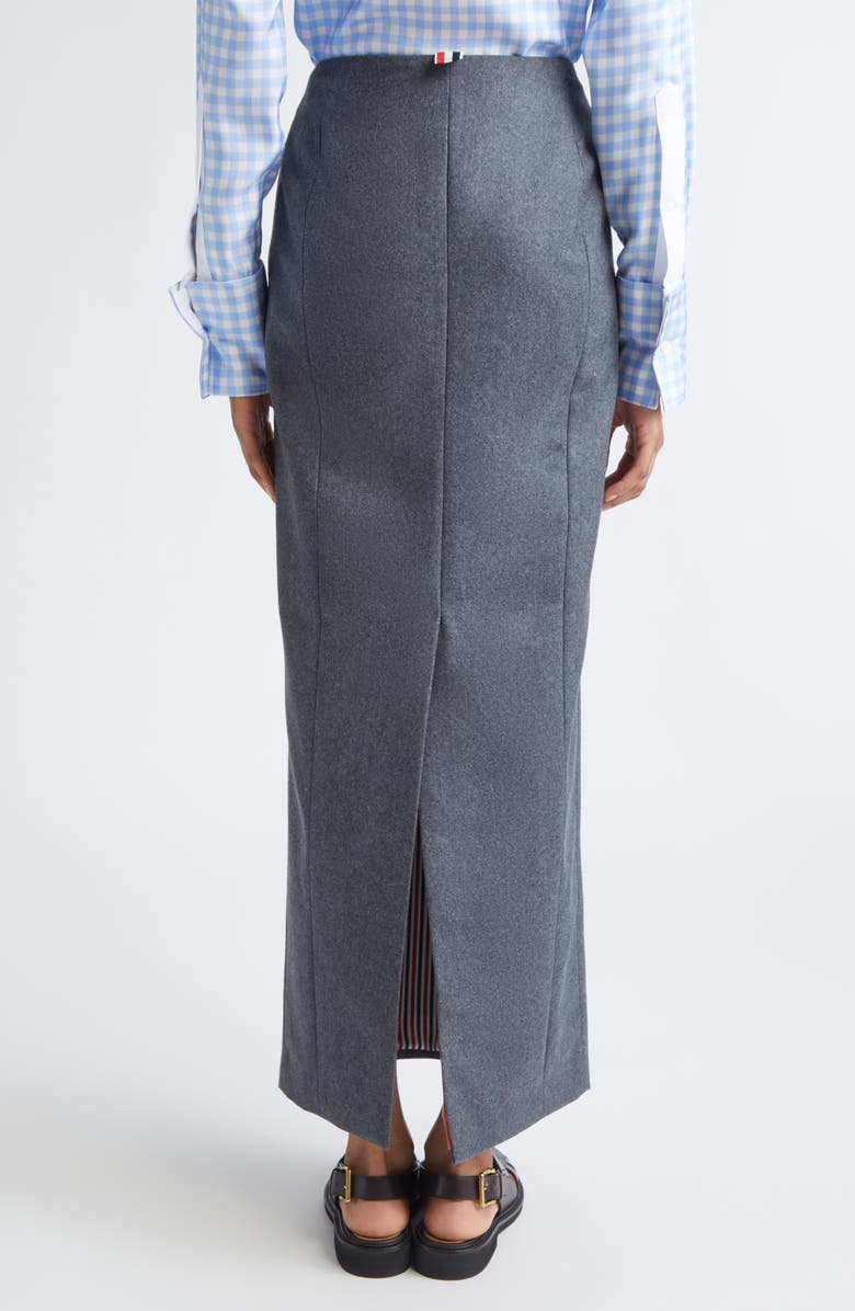 Thom Browne Wool Flannel Pencil Skirt, Alternate, color, Dark Grey
