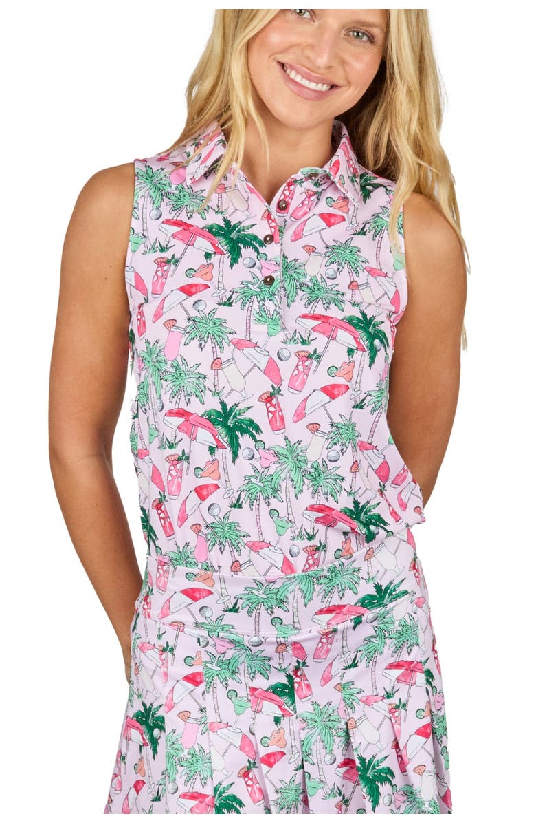 Kenny Flowers The Masters of Leisure - Ladies Sleeveless Golf Polo, Main, color, Pink