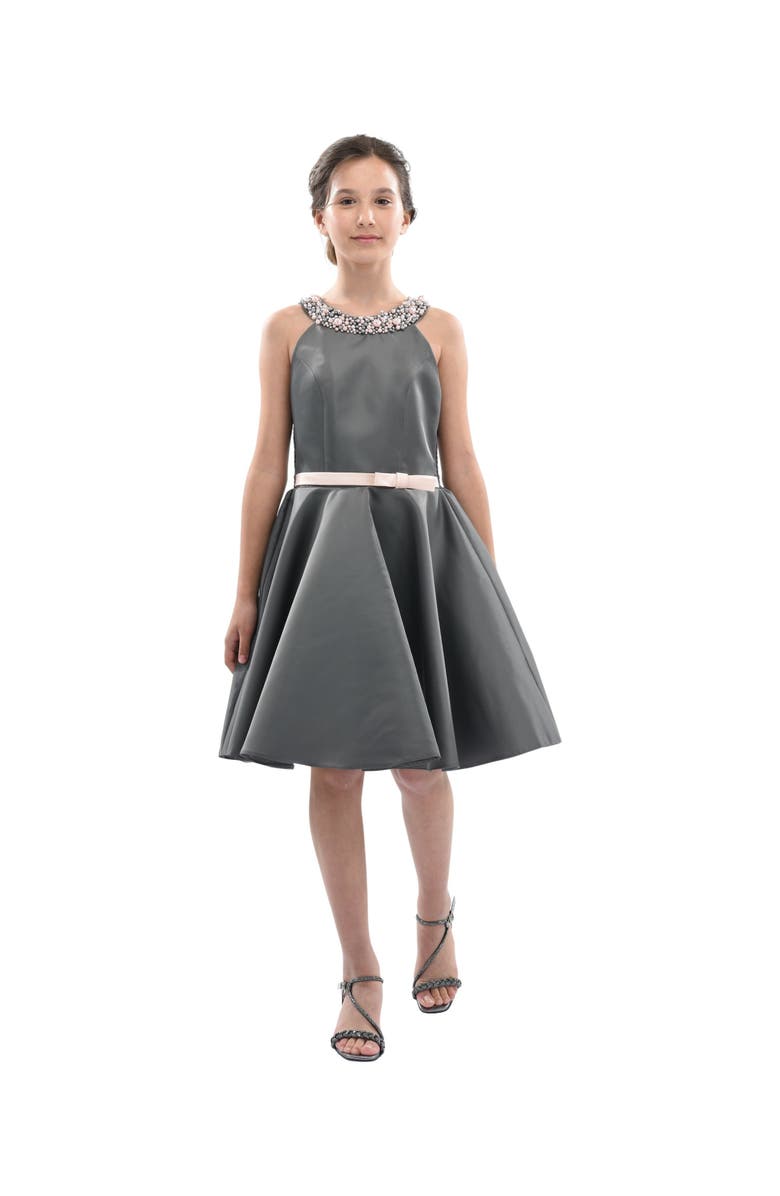 Tulleen Cardona Dress, Alternate, color, Grey