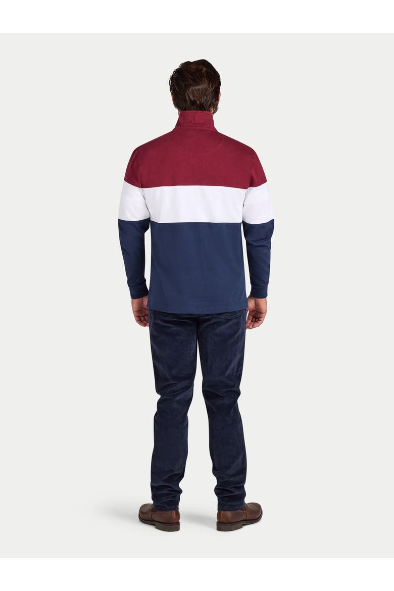Cut & Sew Quarter Zip Sweatshirt, Alternate, color, Navy/Red