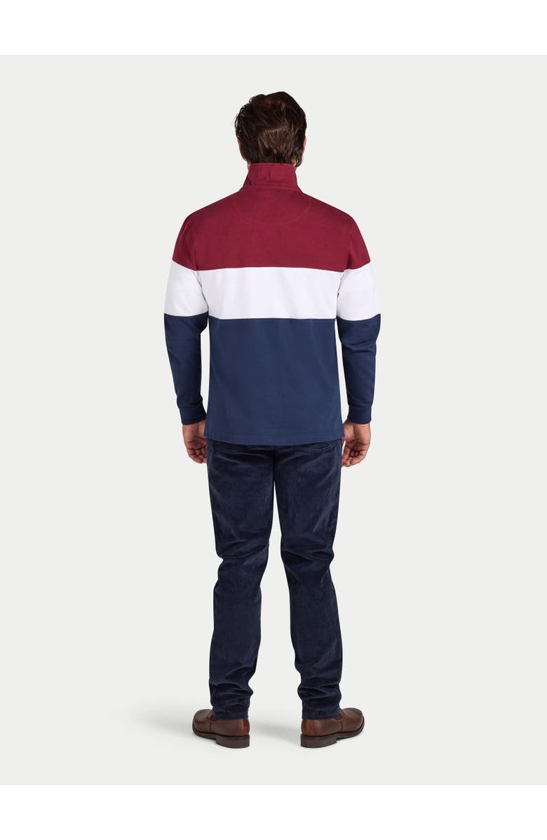 Raging Bull Cut & Sew Quarter Zip Sweatshirt, Alternate, color, Navy/Red