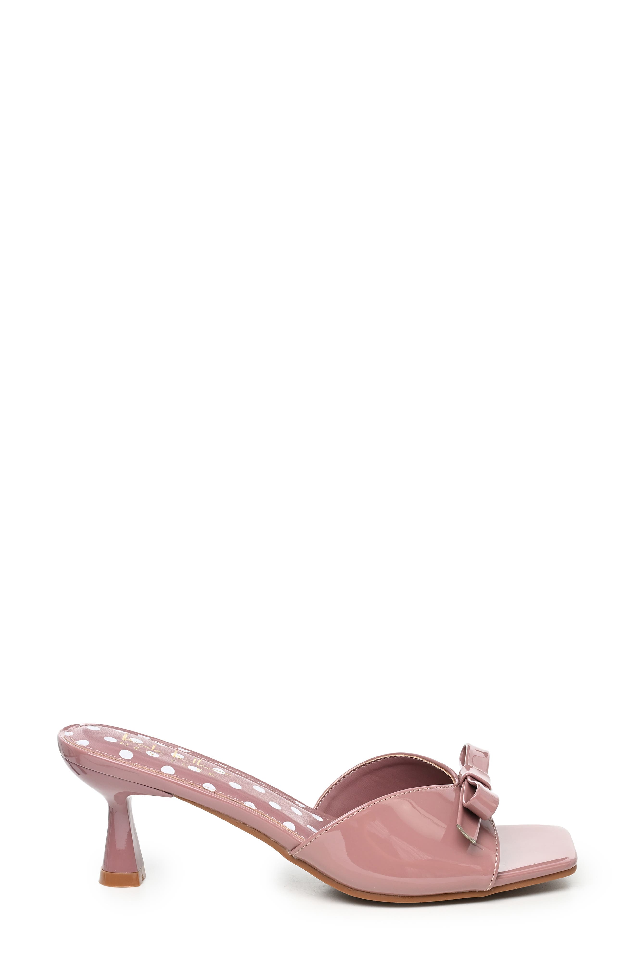 Bow Heeled Sandal, Alternate, color, MAUVE PATENT