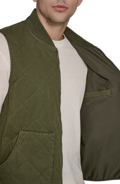 Levi's Diamond Quilted Workwear Vest In Green