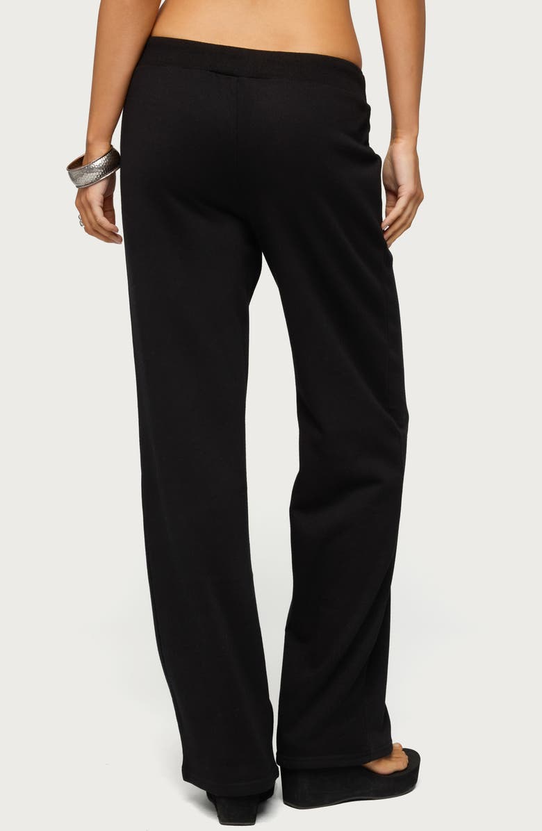 EDIKTED Quinn Straight Leg Sweatpants, Alternate, color, Black