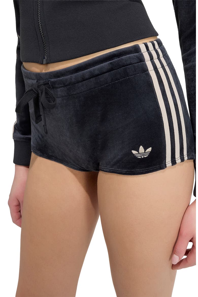 SST Velour Hot Shorts, Alternate, color, BLACK