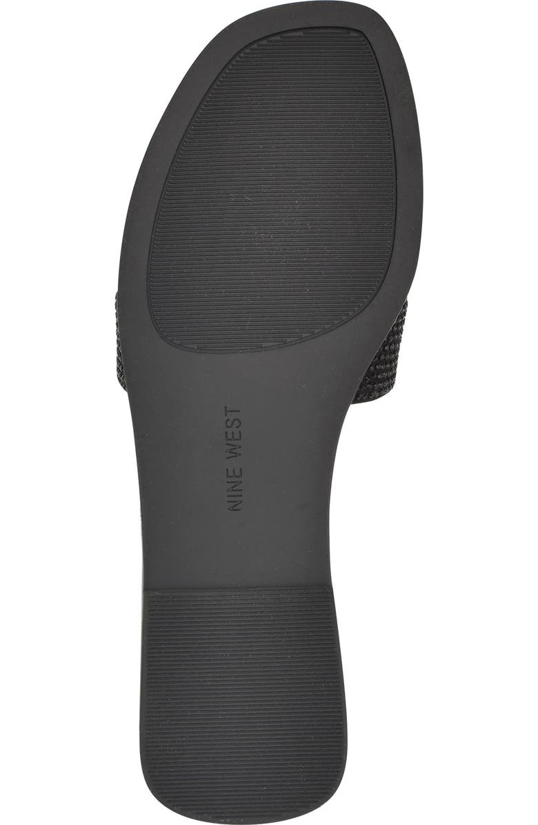 Nine West Giselle Flat Sandal, Alternate, color, Black