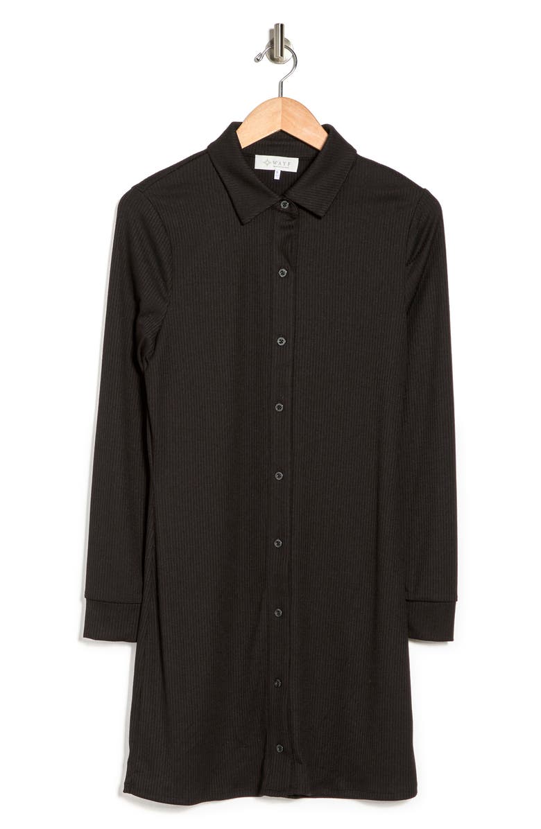 WAYF Button-Up Mini Shirt Dress, Alternate, color,