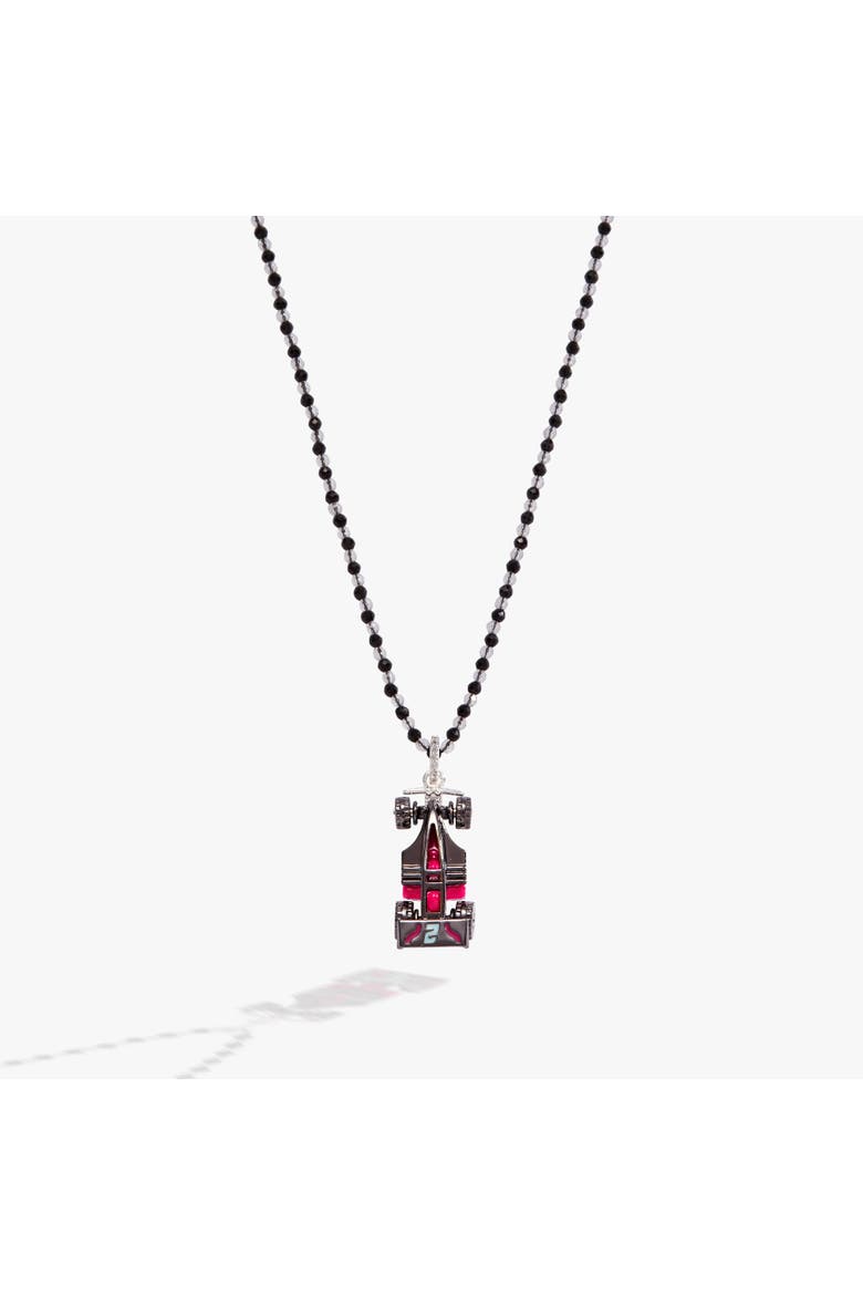 Hot Wheels Racecar Pendant Necklace, Alternate, color, Silver