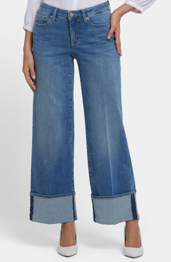 Nydj Teresa Water Canyon Wide Leg Jean In Blue