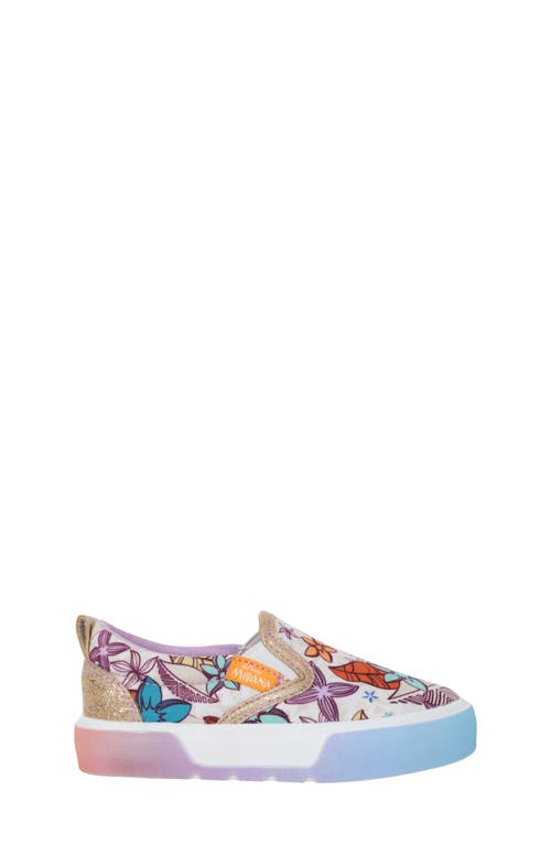 Ground Up Kids' Disney® Moana Slip-on Sneaker In White Multi