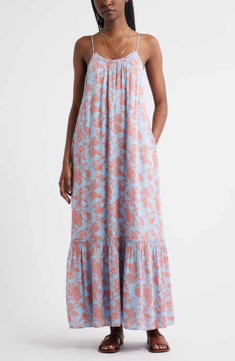 Treasure & Bond Floral Ruffle Hem Maxi Sundress