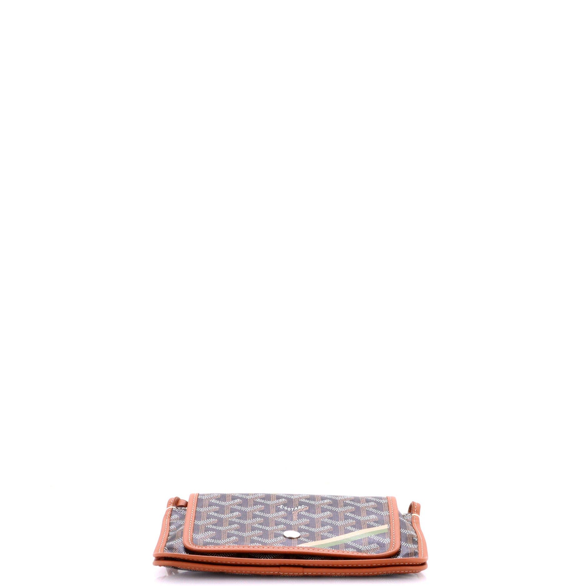 Plumet Clutch Wallet Printed Coated Canvas, Alternate, color, Brown