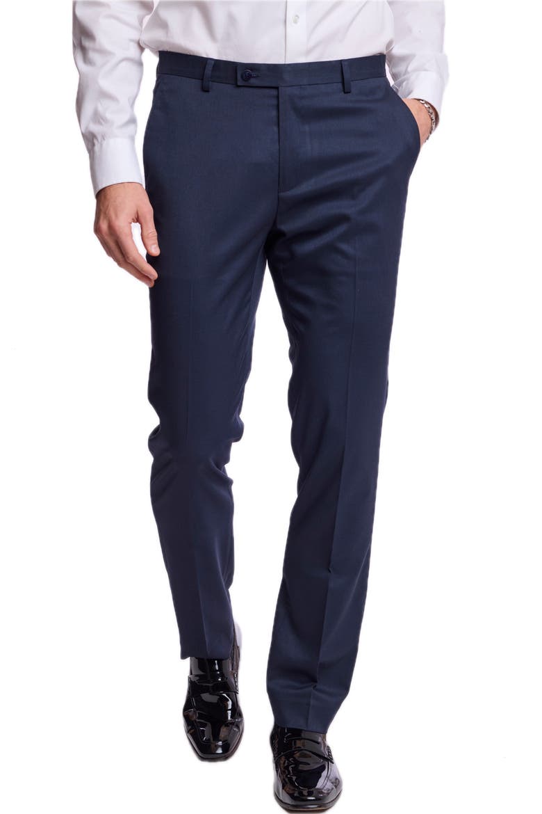 Downing Slim Fit Stretch Pants, Alternate, color, SOLID NAVY