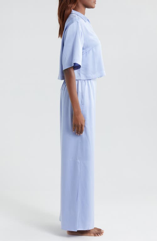 Lunya High Waist Washable Silk Pajamas In Periwinkle Eve