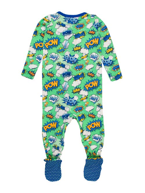 Ruggedbutts Softsnooze Baby Boys One Piece Footie Pajamas In Boom Pow