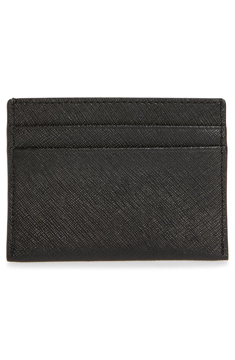 Tory Burch Robinson Leather Card Case, Alternate, color, 