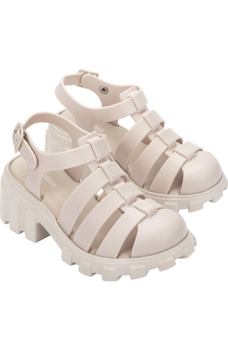 Mini Melissa Kids' Megan Platform Fisherman Sandal, Main, color, Beige