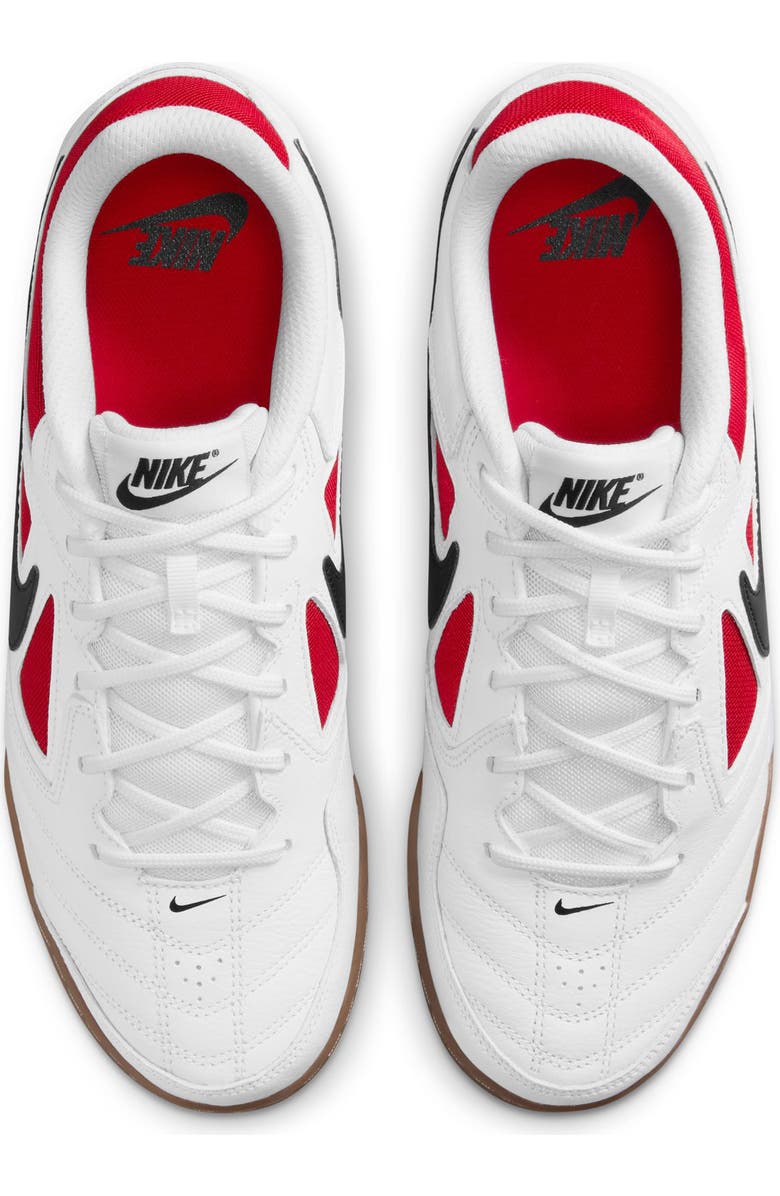 Nike Gato Soccer Sneaker, Alternate, color, White/ Black/ Red/ Dark Brown