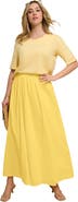 Roaman's Plus Size Cotton Pull On Maxi Skirt