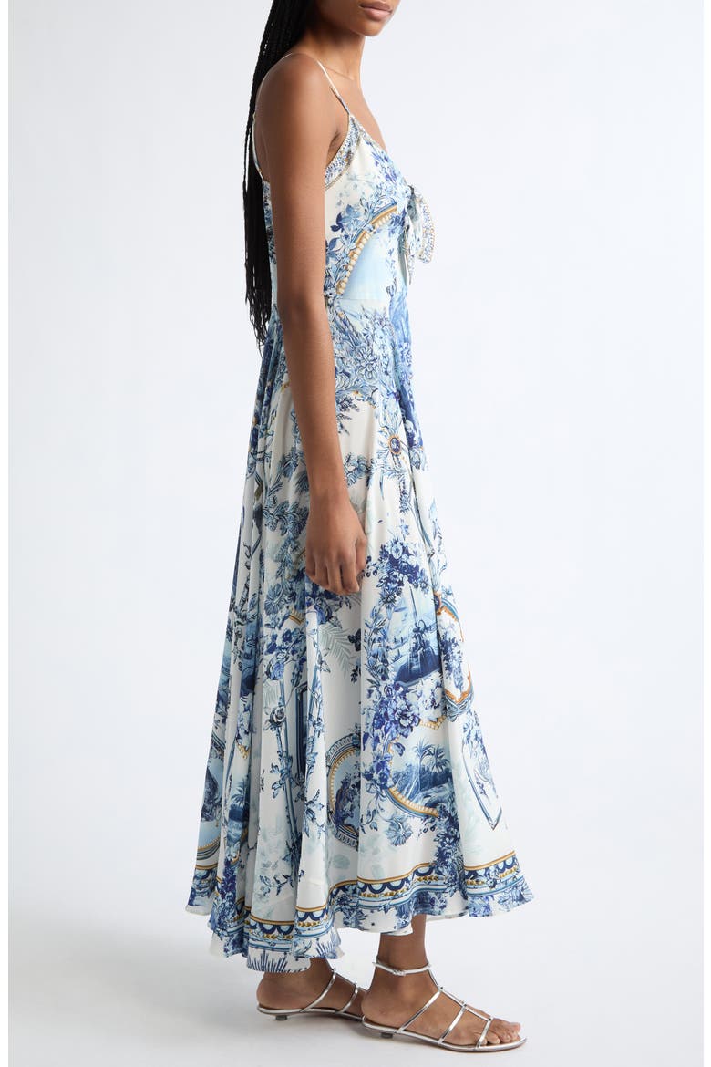 Porcelain Parlor Print Silk Maxi Sundress, Alternate, color, THE PORCELAIN PARLOUR
