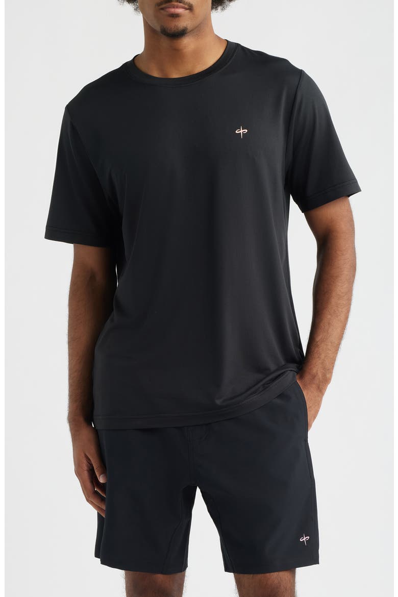 Verona Tech Solid Black T-Shirt, Main, color, BLACK