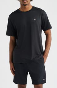 SANTO STUDIO Verona Tech Solid Black T-Shirt