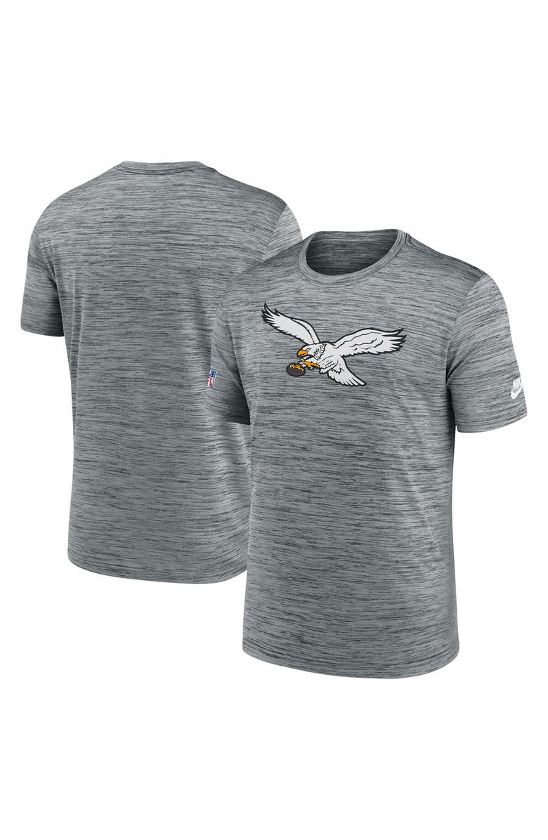 Nike Men's Nike Gray Philadelphia Eagles Velocity Alternate Logo Performance T-Shirt, Alternate, color, Gray