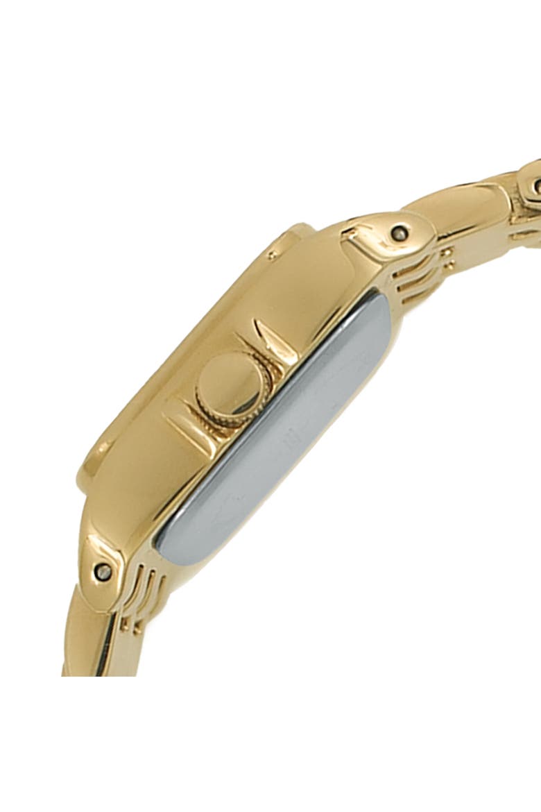 Panther Small Crystal Square Tank Bracelet Watch- 24MM, Alternate, color, Gold