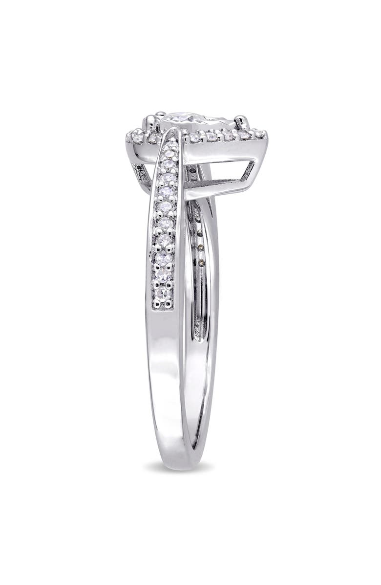 DELMAR Diamond Teardrop Engagement Ring - 0.33ctw, Alternate, color, Silver