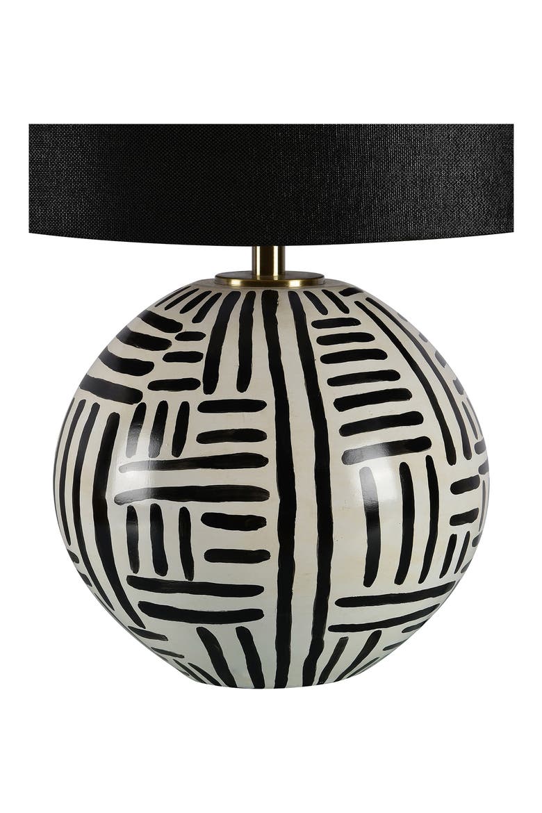 Milka Ceramic Table Lamp, Alternate, color, CREAM AND BLACK FINISH