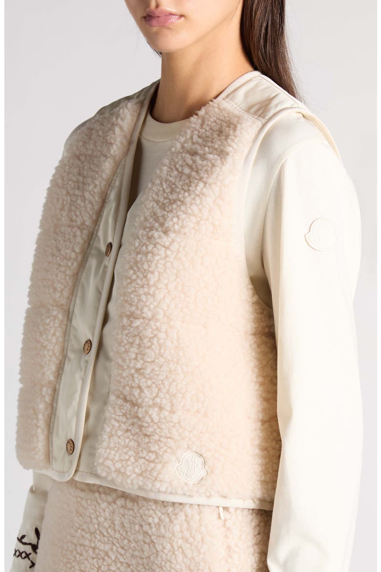 Faux Shearling Vest, Alternate, color, WHITE